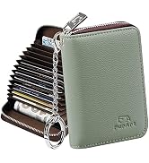 FurArt Credit Card Wallet, Zipper Card Cases Holder for Men Women, RFID Blocking, KeyChain Wallet...