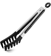 Pasta Tong Spaghetti Tongs, 9-Inch Heat Resistant Silicone Pasta Tongs Spaghetti Server With Teet...