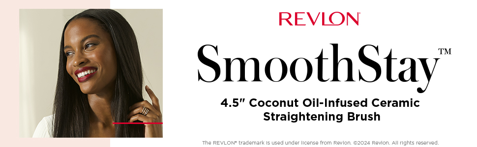 SmoothStay Coconut Oil-infused Ceramic Straightening Brush