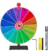 Cokhurs 14 Slots Prize Wheel -16 Inch Spinning Wheel, Color Spinner with Stand and Heavy Duty Bas...