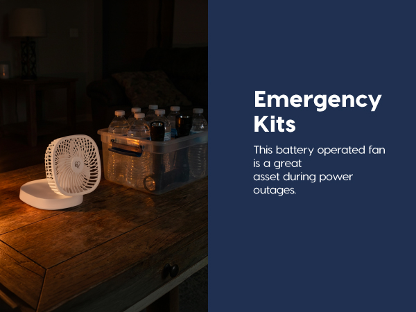 emergency kit for power outage battery operated fan