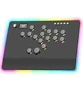 GuileKeys Leverless Controller Arcade Stick GF-16, Aluminium Alloy All-Button Arcade Controller f...