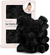 Kitsch Satin Hair Scrunchies for Women, Softer Than Silk Scrunchies for Hair, Satin Scrunchies fo...