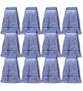 12 Pack Mop Head Replacement, Cleaning Heavy Duty Mop Head Commercial Replacement, Wet Industrial...