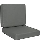Favoyard Outdoor Deep Seat Cushion Set, 24 x 24 Inch Rainproof &amp; 3-Year Fade Resistant Patio Furn...