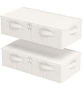 ENUMAIL Underbed Storage Box, Foldable Under Bed Storage Bags Container, Underbed Storage Organiz...