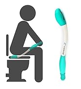 Fanwer Toilet Aids Tools,Long Reach Comfort Wipe,Extends Your Reach Over 15" Grips Toilet Paper o...