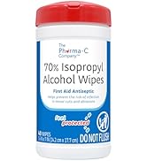 The Pharma-C Company 70% Isopropyl Alcohol Wipes [40 wipes] - IPA First Aid Antiseptic Wound Clea...