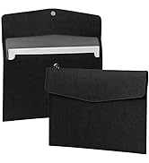 FYY File Folder, PU Leather A4 Document Holder File Organizer Filing Envelope Portfolio Case Tabl...