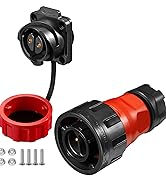 CNLINKO YM-24 2 PIN Industrial Waterproof Connectors, IP68 Circular Connector, PBT Plastic Shell ...