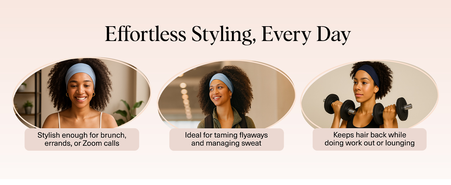 Kitsch Wide Headbands for Women for Workout, Yoga, Gym,Running, Exercise Stretchy Head Bands Sedona