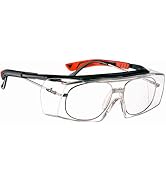 NoCry Safety Glasses That Fit Over Your Prescription Eyewear. Clear Anti-Scratch Wraparound Lense...
