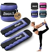 BAGAIL Ankle and Wrist Weights for Women &amp; Men, 1 Pair 1/2/4/6/8/10 LBS Leg Weight with Sleek Des...