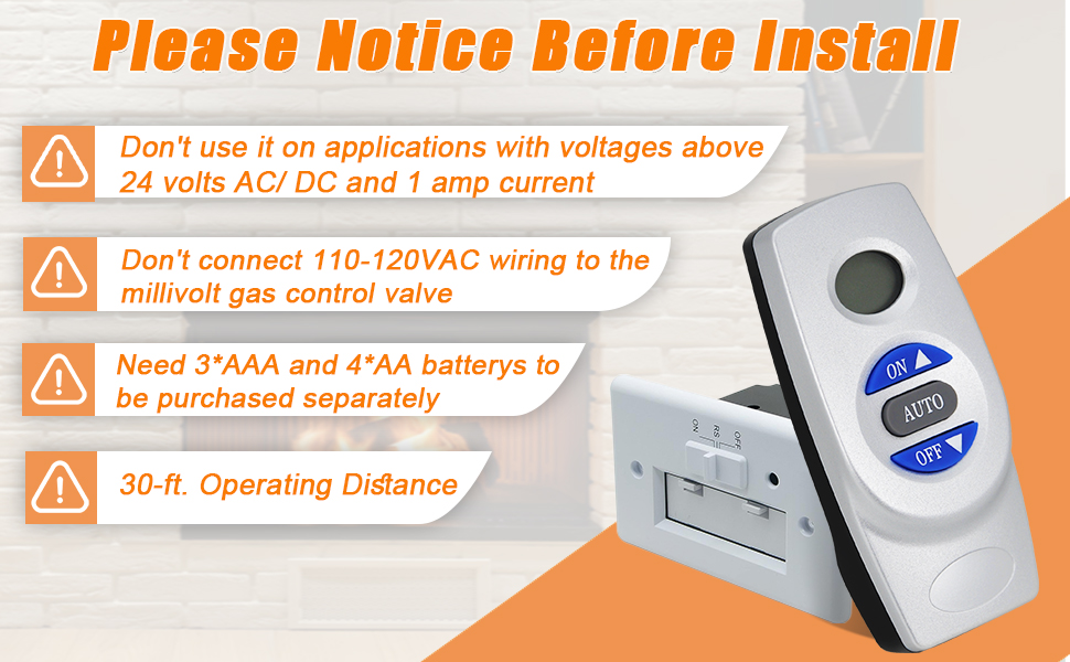 Gas Fireplace Remote Control