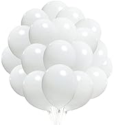300 pack White Balloons, 12 Inch White Latex Balloons for Party Supplies and Decorations