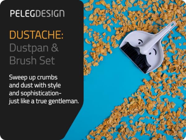 Peleg Design Dustache Small Dustpan and Brush Set