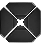 Toolsempire 4 Pieces Outdoor Umbrella Base, Triangular Shaped Patio Umbrella Base with Handle &amp; F...