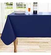 homing Rectangle Vinyl Tablecloth, Waterproof Spillproof Plastic Flannel Backed Table Cloth, Wipe...