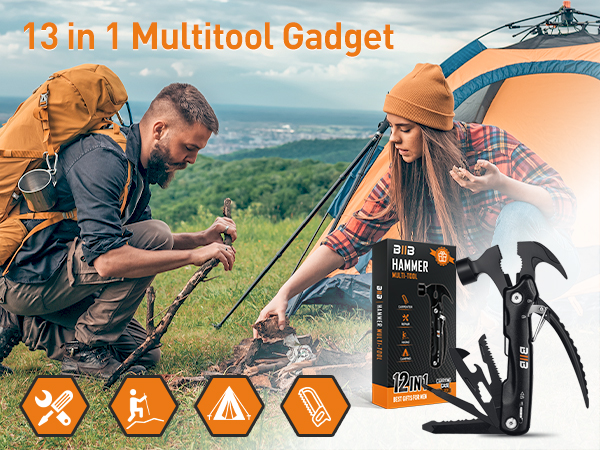 hammer multitool gifts men anniversary birthday gifts for men camping essentials survival gear tools