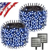 Upgrade Solar String Lights for Outside 2 Pack Total 180FT 500LED String Lights Outdoor with 8 Mo...
