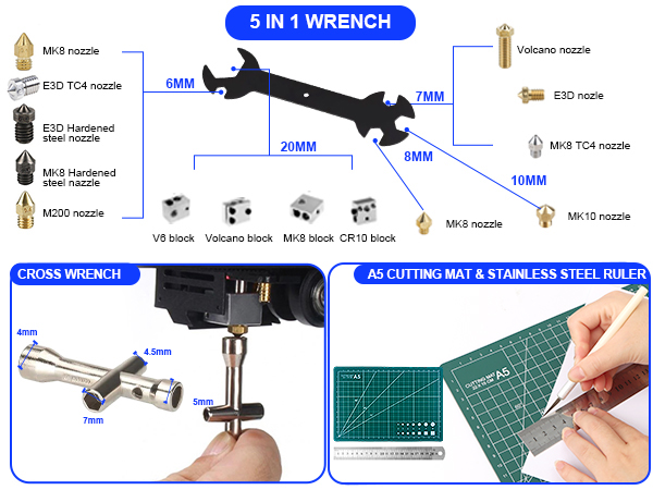 112 PCS 3D Printing Tool Kit