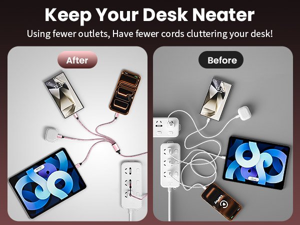 8 IN One Multi Charger Cable—Your Desktop Organizer