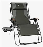 PORTAL Zero Gravity Chairs Oversized, Folding Reclining Patio Chairs, Full Padded Zero Gravity Re...