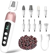 Cordless Electric Nail File Set, Professional Manicure Pedicure Kit with Memory Modes, 10 Speed P...