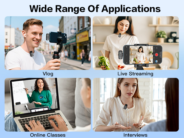 A wireless microphone for various applications