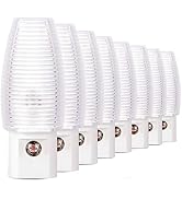 Emotionlite 8 Pack Plug in Night Light, Warm White LED Nightlight, Dusk to Dawn Sensor, Kids, Nur...