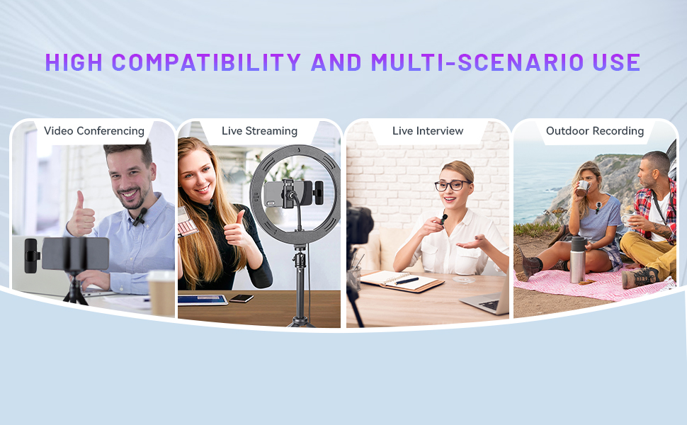 2pcs Lavalier Wireless Microphone