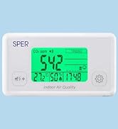 Sper Scientific Indoor Air Quality Monitor with Color Coded Display | Model 800052