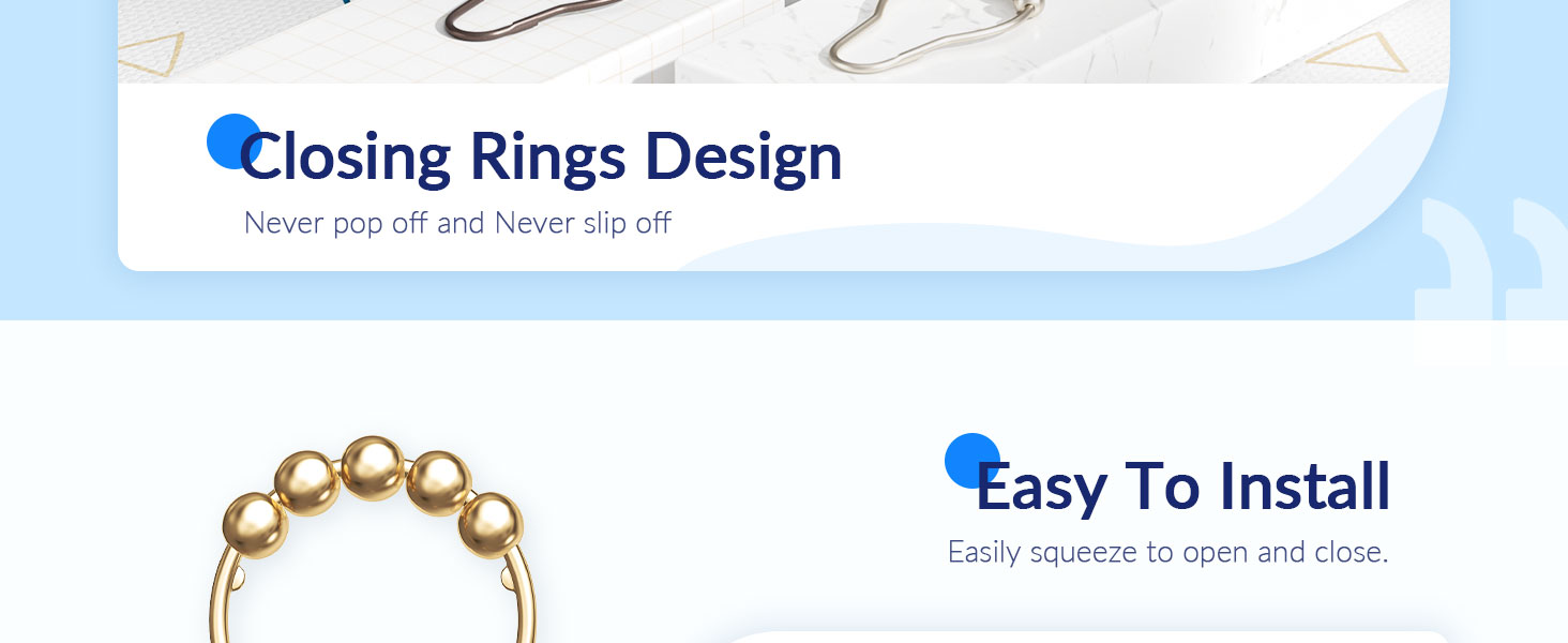 Amazer Shower Curtain Rings