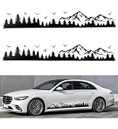 Linkstyle 2PCS Car Stickers, Mountain Forest Bird Vinyl Decals, Waterproof DIY SUV RV Truck Trave...