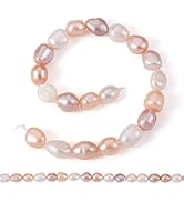 Sparkeads 2 Strands Natural Freshwater Pearl Beads Fresh Water Pearls Real Pearl Beads Cultured W...