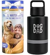 KEWIXY Insulated Dog Water Bottle with Travel Bowl, Portable Water Bottle Dispenser, Accessories ...