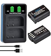 TAVT 2Pcs 2600mAh DMW-BLK22 Battery and Charger for Panasonic Lumix DC-S5, S5 II, S5 IIX, S9, GH6...