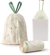 4 Gallon Trash Bags Drawstring, Colorful &amp; Portable Small Trash Bags with Chinese-style Flower Gi...