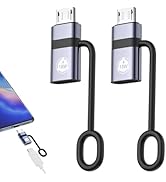 Liaoan USB C to Micro USB Adapter, 2 Packs, Supports 18W Fast Charging and Data Transfer, Suitabl...