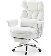 OLIXIS Home Office Desk Chair Comfy with Foot Rest, PU Leather Ergonomic Big and Tall High Back S...