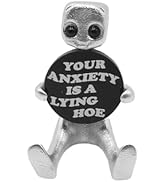 Amamcy Resin Robot Home Decoration Tiny Robot Figurine with Slogan Novelty Sculpture Figurine Sit...