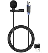 YANBORONSN USB C Lavalier Lapel Microphone for Voice Amplifier,Phone,Speakers,Coaches,Live Stream...
