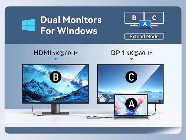 usb c docking station dual monitor