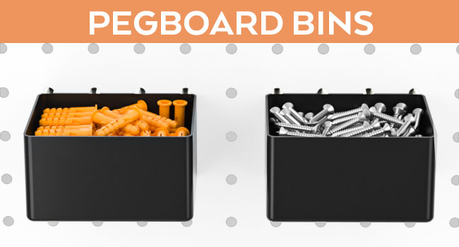 pegboard bins