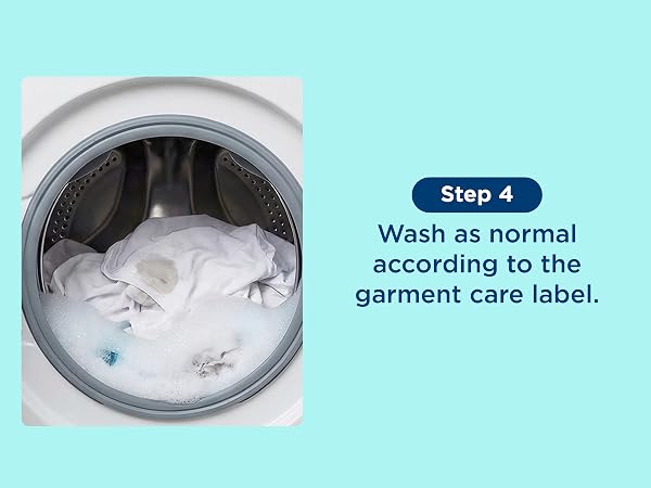 Carbona stain remover wash garment as directed to remove loosened stains