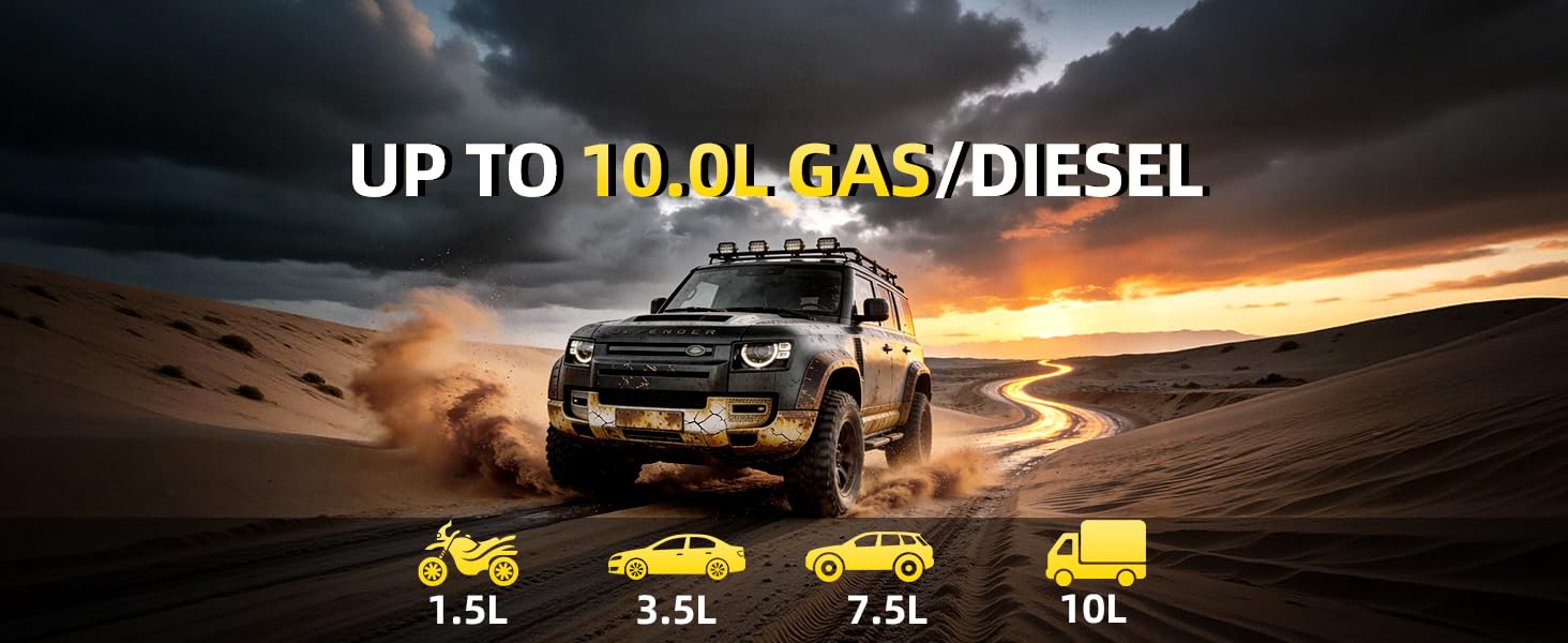 Up to 10L Gas Diesel