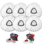 Jikefa 6 Pack Mop Heads Replacements, Compatible with O Cedar Easywring 1-Tank System Easy Wrin S...