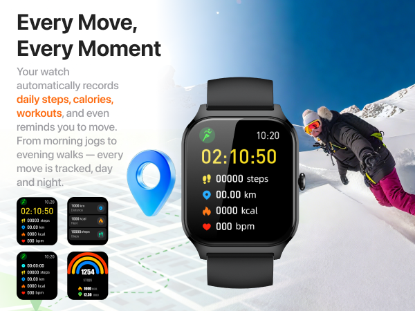 Fitness tracker smart watch that track your daily activity with AGPS.