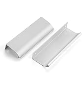 Ravinte 6 Pack Cabinet Handles Finger Edge Pulls 150mm/5.9 inch Silver Drawer Edge Pulls Brushed ...