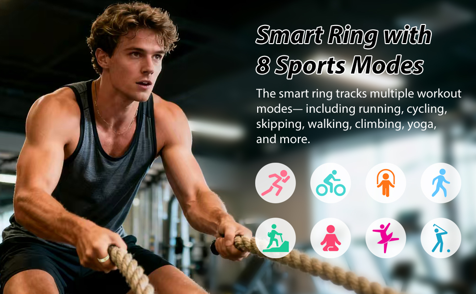 Smart Ring with8 Sports Modes